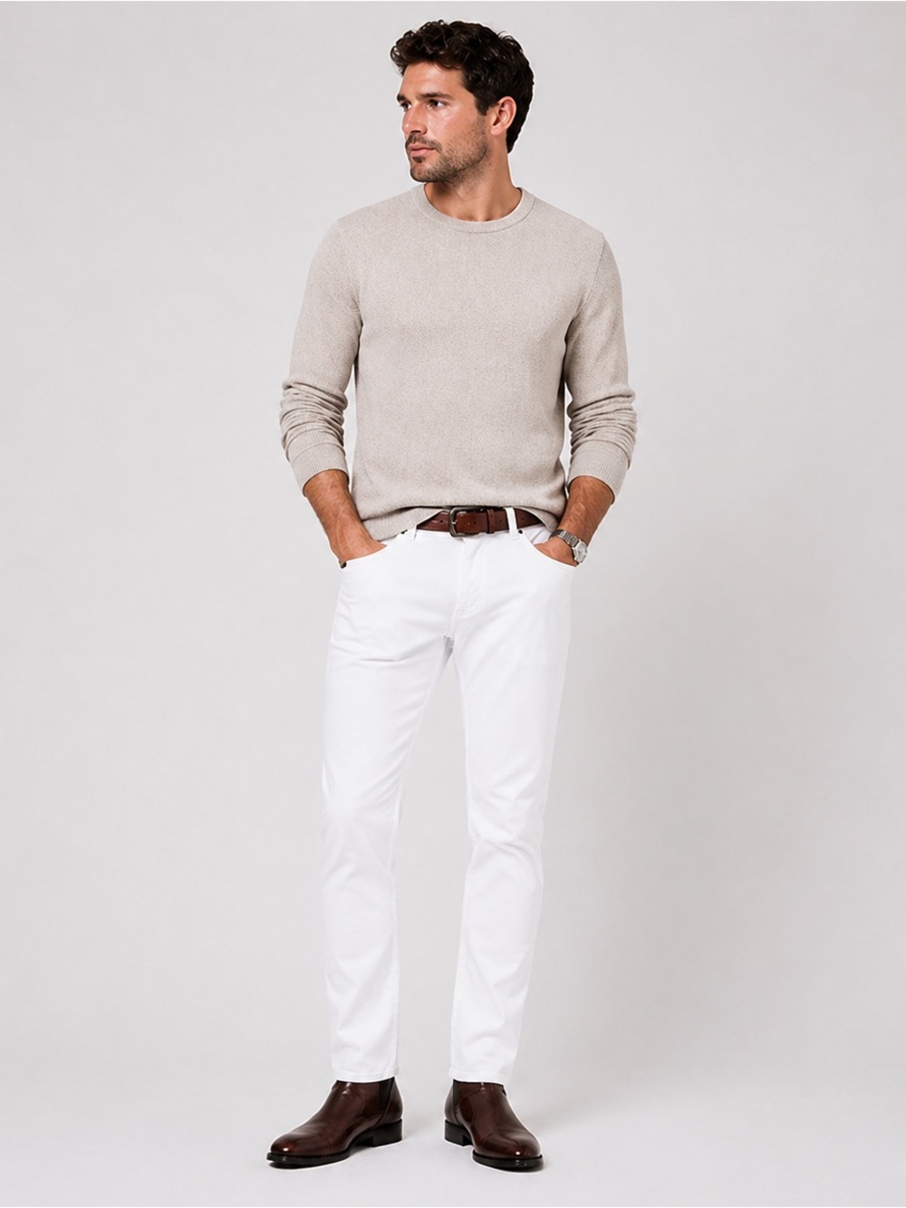 John Varvatos JV703 Skinny Jeans White Size 36 NWT Stretch Denim Slim Fit